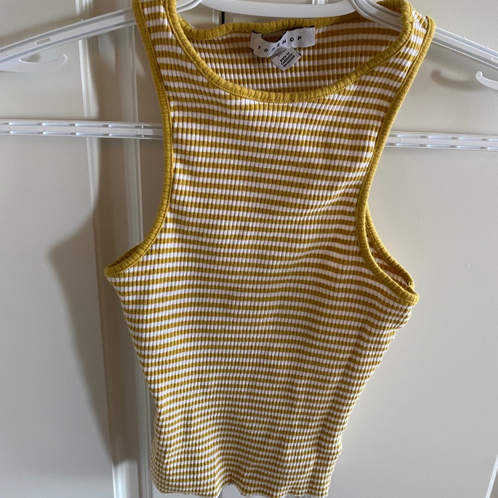 Topshop yellow tank top